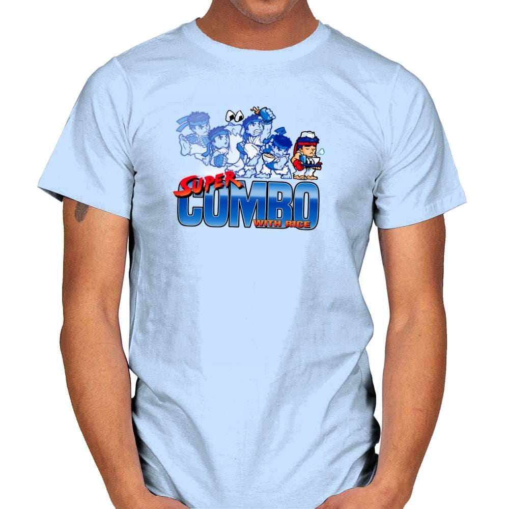 Super Combo with Rice Exclusive - Mens T-Shirts RIPT Apparel Small / Light Blue