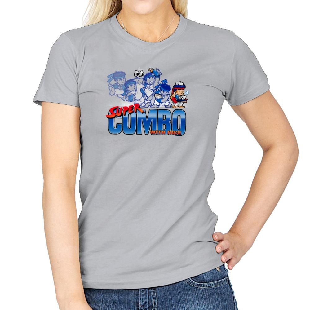 Super Combo with Rice Exclusive - Womens T-Shirts RIPT Apparel Small / Sport Grey
