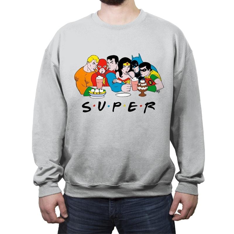 Super  - Crew Neck Sweatshirt Crew Neck Sweatshirt RIPT Apparel Small / Sport Gray