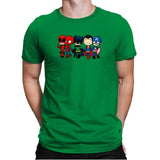 Super Cross Over Bros - Miniature Mayhem - Mens Premium T-Shirts RIPT Apparel Small / Kelly Green