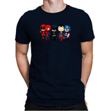 Super Cross Over Bros - Miniature Mayhem - Mens Premium T-Shirts RIPT Apparel Small / Midnight Navy
