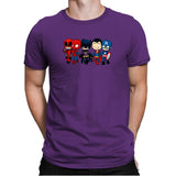 Super Cross Over Bros - Miniature Mayhem - Mens Premium T-Shirts RIPT Apparel Small / Purple Rush