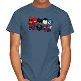 Super Cross Over Bros - Miniature Mayhem - Mens T-Shirts RIPT Apparel Small / Indigo Blue