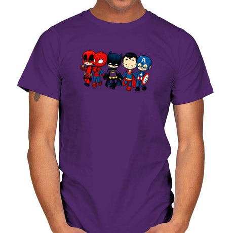 Super Cross Over Bros - Miniature Mayhem - Mens T-Shirts RIPT Apparel Small / Purple