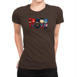 Super Cross Over Bros - Miniature Mayhem - Womens Premium T-Shirts RIPT Apparel Small / Dark Chocolate