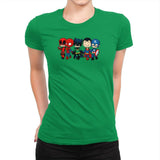 Super Cross Over Bros - Miniature Mayhem - Womens Premium T-Shirts RIPT Apparel Small / Kelly Green