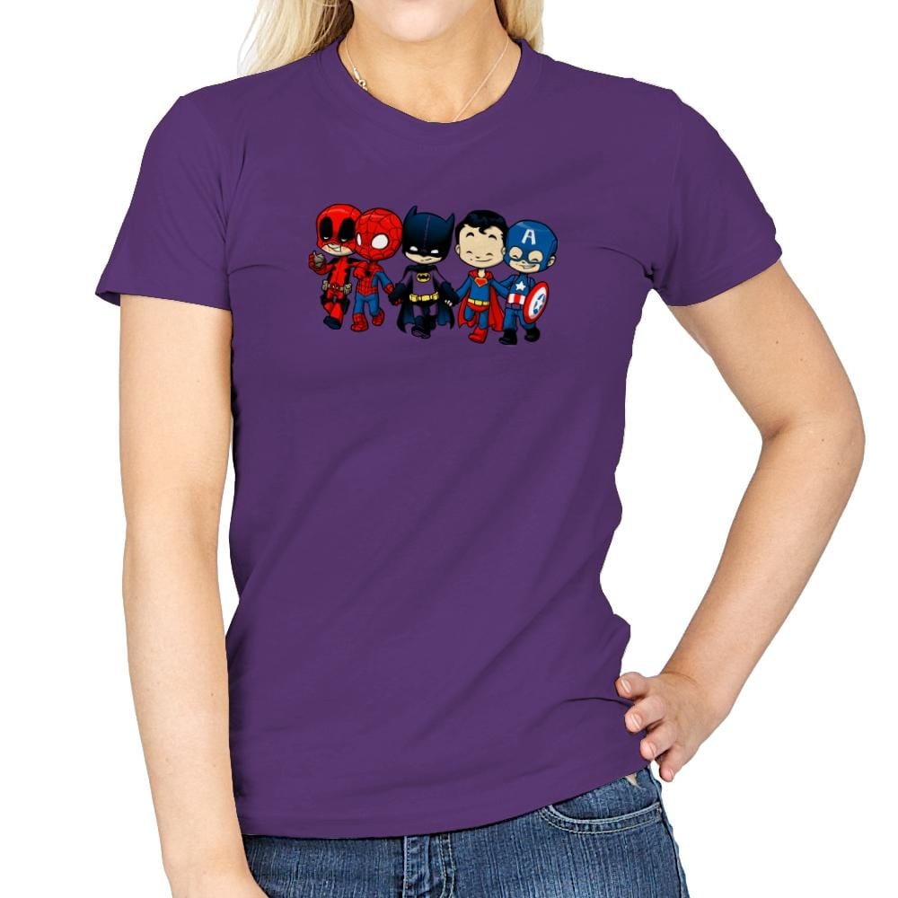 Super Cross Over Bros - Miniature Mayhem - Womens T-Shirts RIPT Apparel Small / Purple