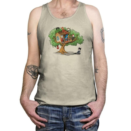 Super-Exclusive Club - Miniature Mayhem - Tanktop Tanktop RIPT Apparel X-Small / Oatmeal Triblend