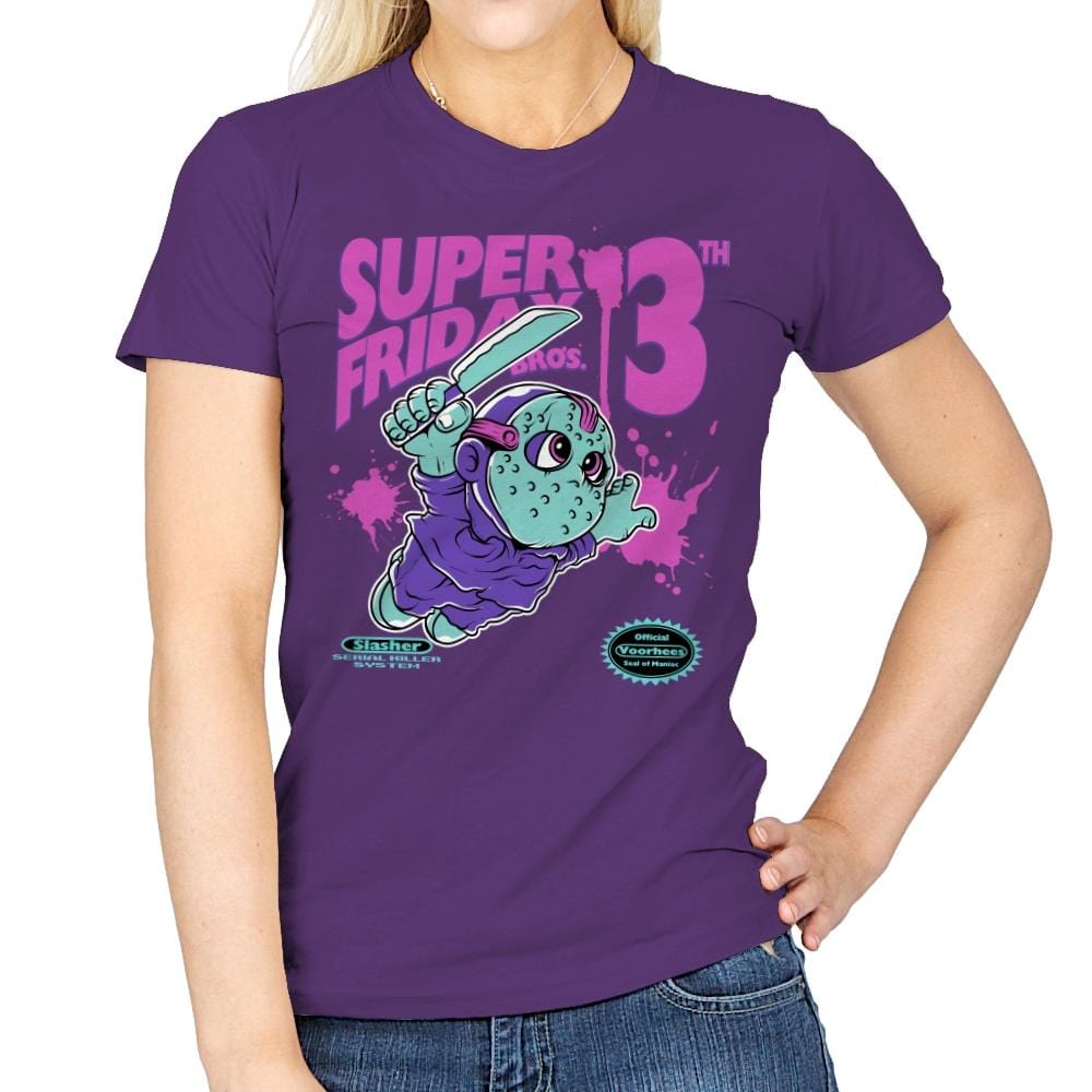 Super Friday Bros - Anytime - Womens T-Shirts RIPT Apparel Small / Purple