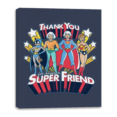 Super Friend - Anytime - Canvas Wraps Canvas Wraps RIPT Apparel 16x20 / Navy