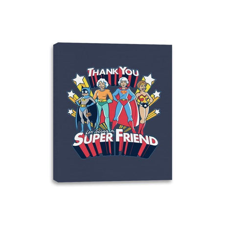 Super Friend - Anytime - Canvas Wraps Canvas Wraps RIPT Apparel 8x10 / Navy
