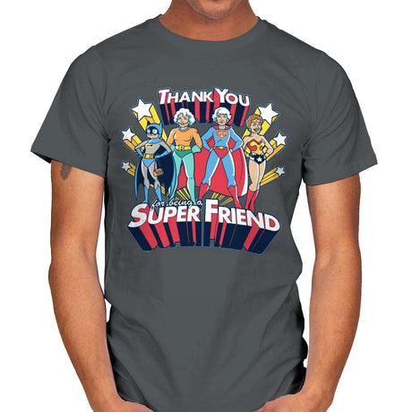 Super Friend - Anytime - Mens T-Shirts RIPT Apparel Small / Charcoal
