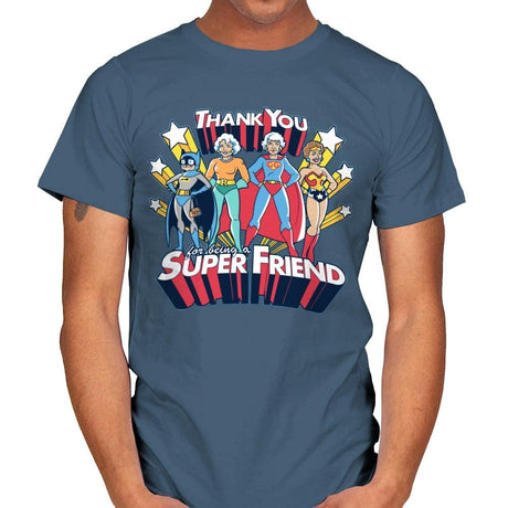 Super Friend - Anytime - Mens T-Shirts RIPT Apparel Small / Indigo Blue