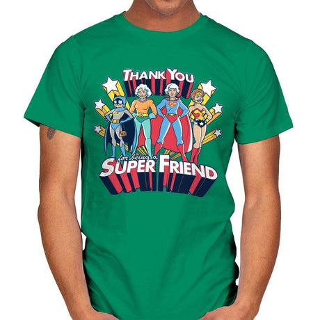 Super Friend - Anytime - Mens T-Shirts RIPT Apparel Small / Kelly Green