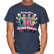 Super Friend - Anytime - Mens T-Shirts RIPT Apparel Small / Navy