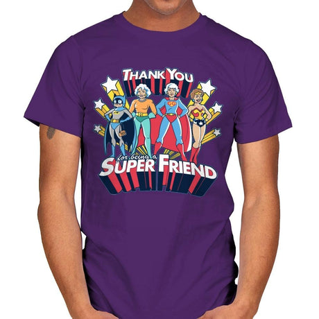 Super Friend - Anytime - Mens T-Shirts RIPT Apparel Small / Purple