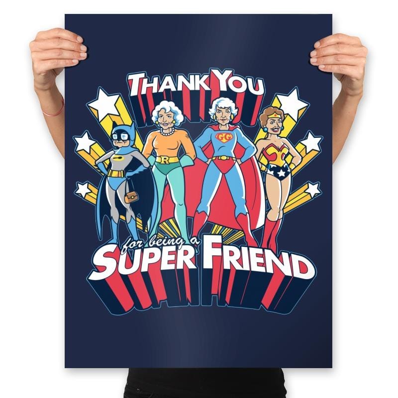 Super Friend - Prints Posters RIPT Apparel 18x24 / Navy