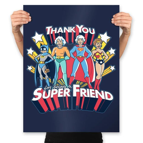 Super Friend - Prints Posters RIPT Apparel 18x24 / Navy