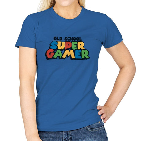 Super Gamer - Womens T-Shirts RIPT Apparel Small / Royal