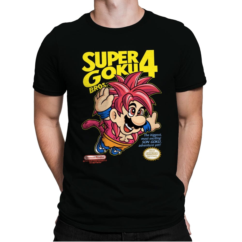 Super Goku Bros 4 - Mens Premium T-Shirts RIPT Apparel Small / Black