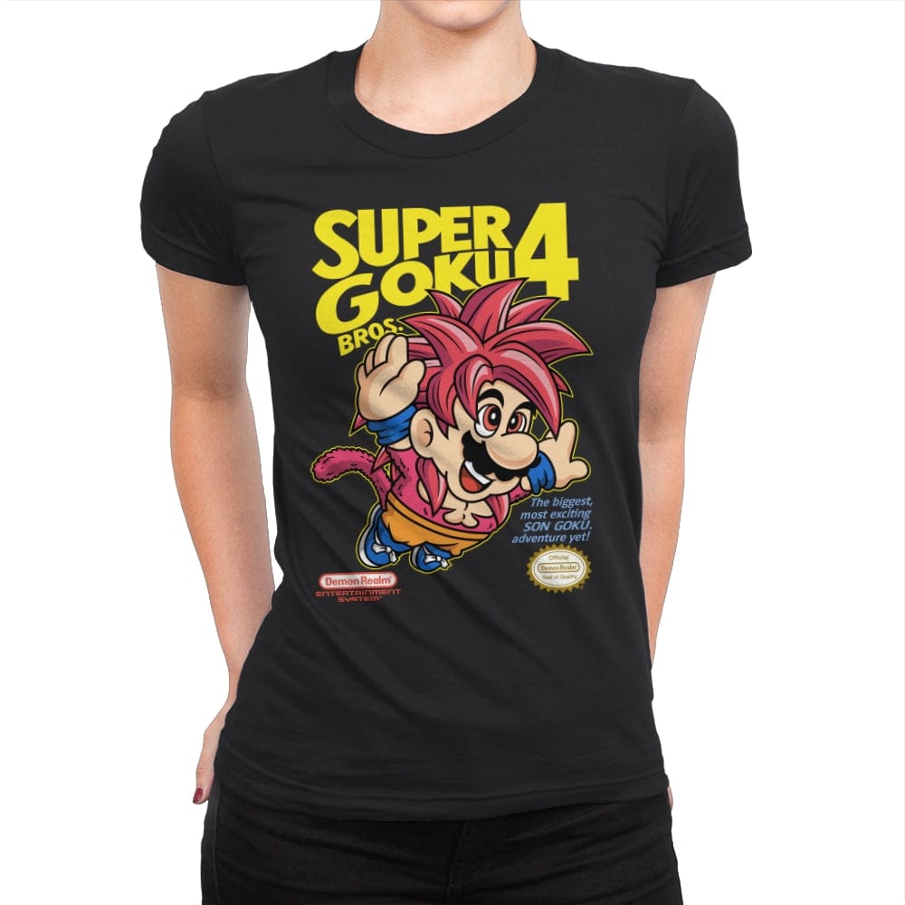Super Goku Bros 4 - Womens Premium T-Shirts RIPT Apparel Small / Black