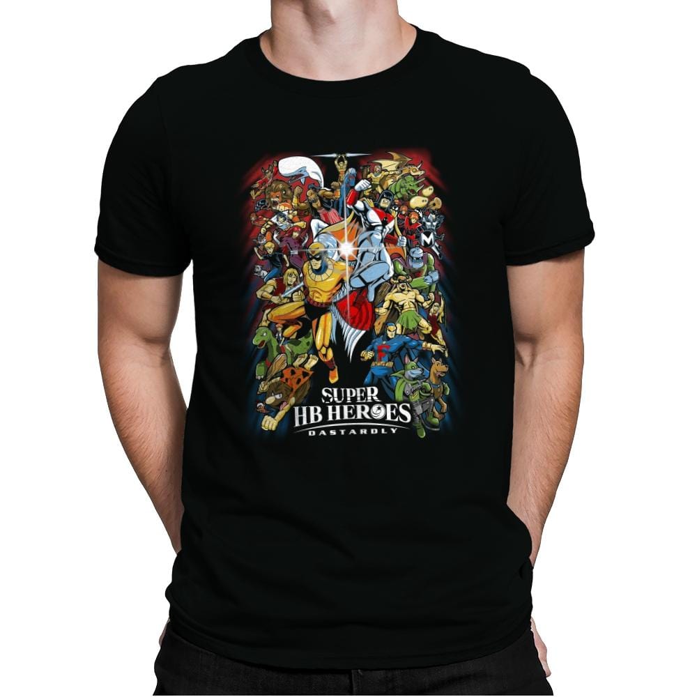 Super HB Heroes - Mens Premium T-Shirts RIPT Apparel Small / Black