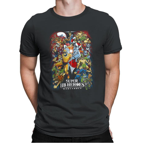 Super HB Heroes - Mens Premium T-Shirts RIPT Apparel Small / Heavy Metal