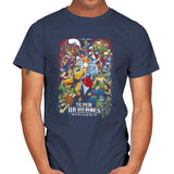 Super HB Heroes - Mens T-Shirts RIPT Apparel Small / Navy
