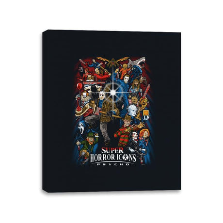 Super Horror Icons - Canvas Wraps Canvas Wraps RIPT Apparel 11x14 / Black