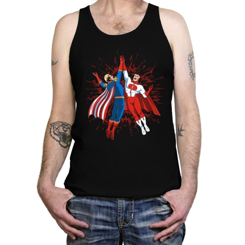 Super Maniac Friends - Tanktop Tanktop RIPT Apparel X-Small / Black