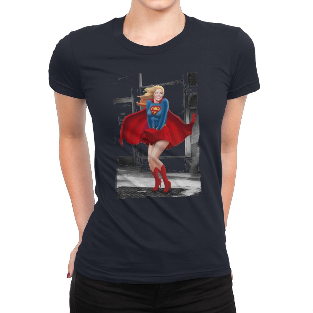 Super Marilyn - Womens Premium T-Shirts RIPT Apparel Small / Midnight Navy