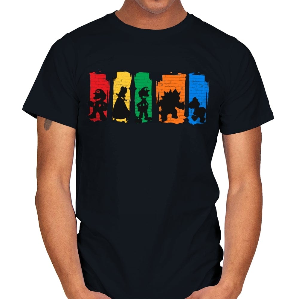 Super Mario Squad - Mens T-Shirts RIPT Apparel Small / Black