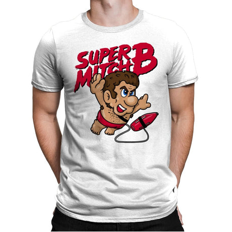 Super Mitch! - Mens Premium T-Shirts RIPT Apparel Small / White