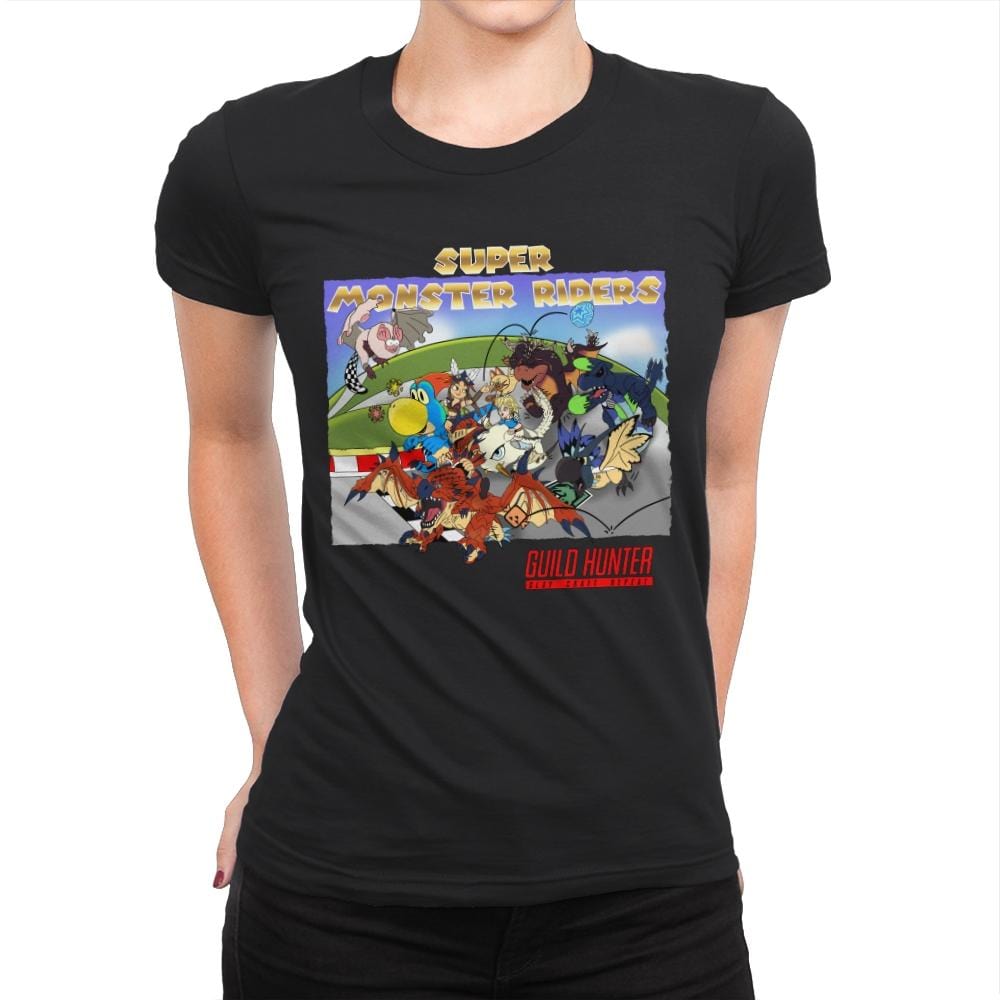 Super Monster Riders - Womens Premium T-Shirts RIPT Apparel Small / Black