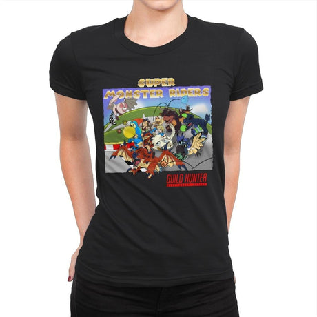 Super Monster Riders - Womens Premium T-Shirts RIPT Apparel Small / Black