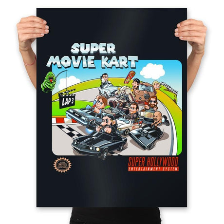 Super Movie Kart - Prints Posters RIPT Apparel 18x24 / Black