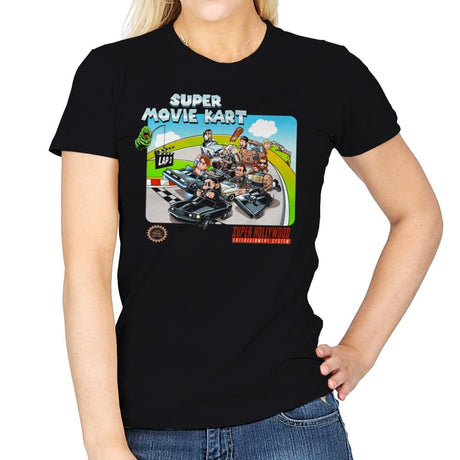Super Movie Kart - Womens T-Shirts RIPT Apparel Small / Black