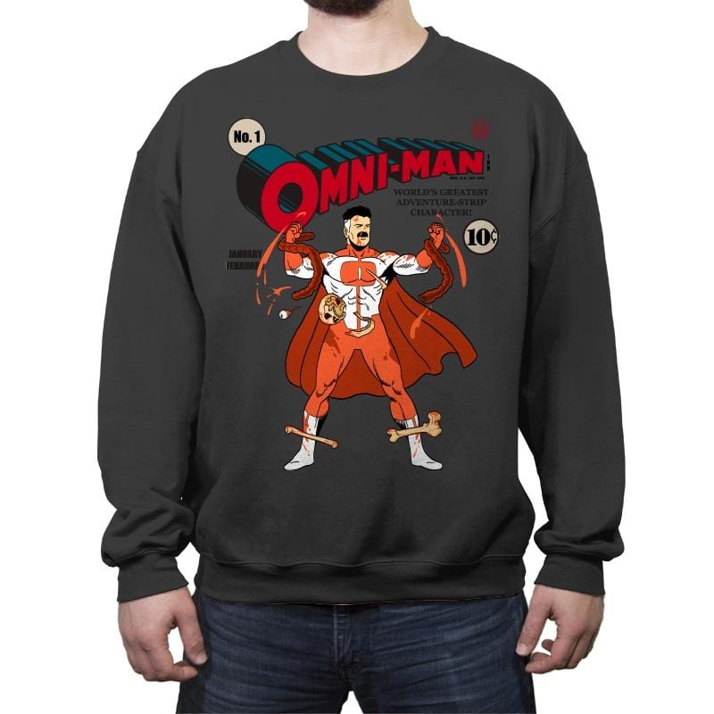 Super Omni No.1 - Crew Neck Sweatshirt Crew Neck Sweatshirt RIPT Apparel Small / Charcoal