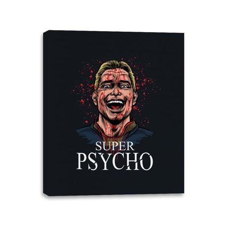 Super Psycho - Canvas Wraps Canvas Wraps RIPT Apparel 11x14 / Black