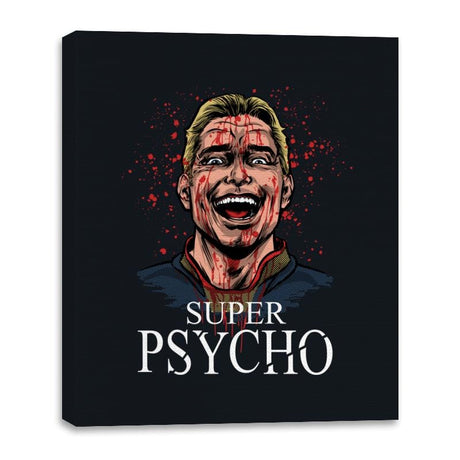Super Psycho - Canvas Wraps Canvas Wraps RIPT Apparel 16x20 / Black