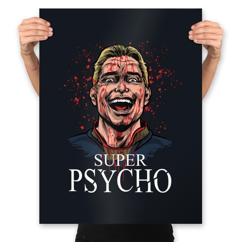 Super Psycho - Prints Posters RIPT Apparel 18x24 / Black