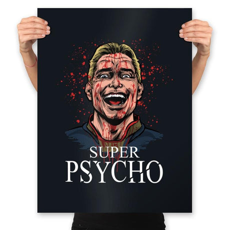 Super Psycho - Prints Posters RIPT Apparel 18x24 / Black