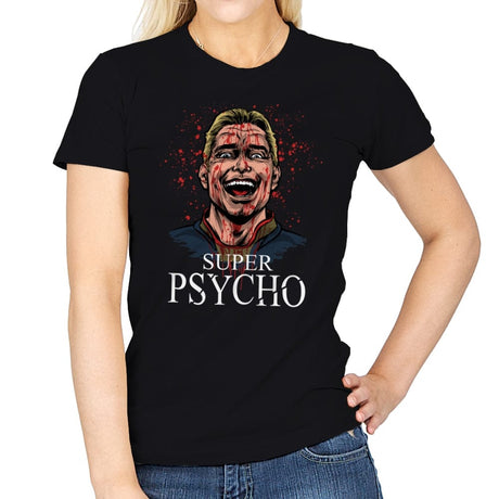 Super Psycho - Womens T-Shirts RIPT Apparel Small / Black