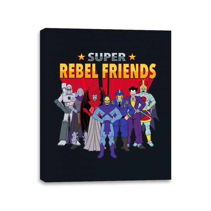 Super Rebel Friends - Canvas Wraps Canvas Wraps RIPT Apparel 11x14 / Black