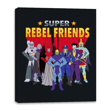 Super Rebel Friends - Canvas Wraps Canvas Wraps RIPT Apparel 16x20 / Black