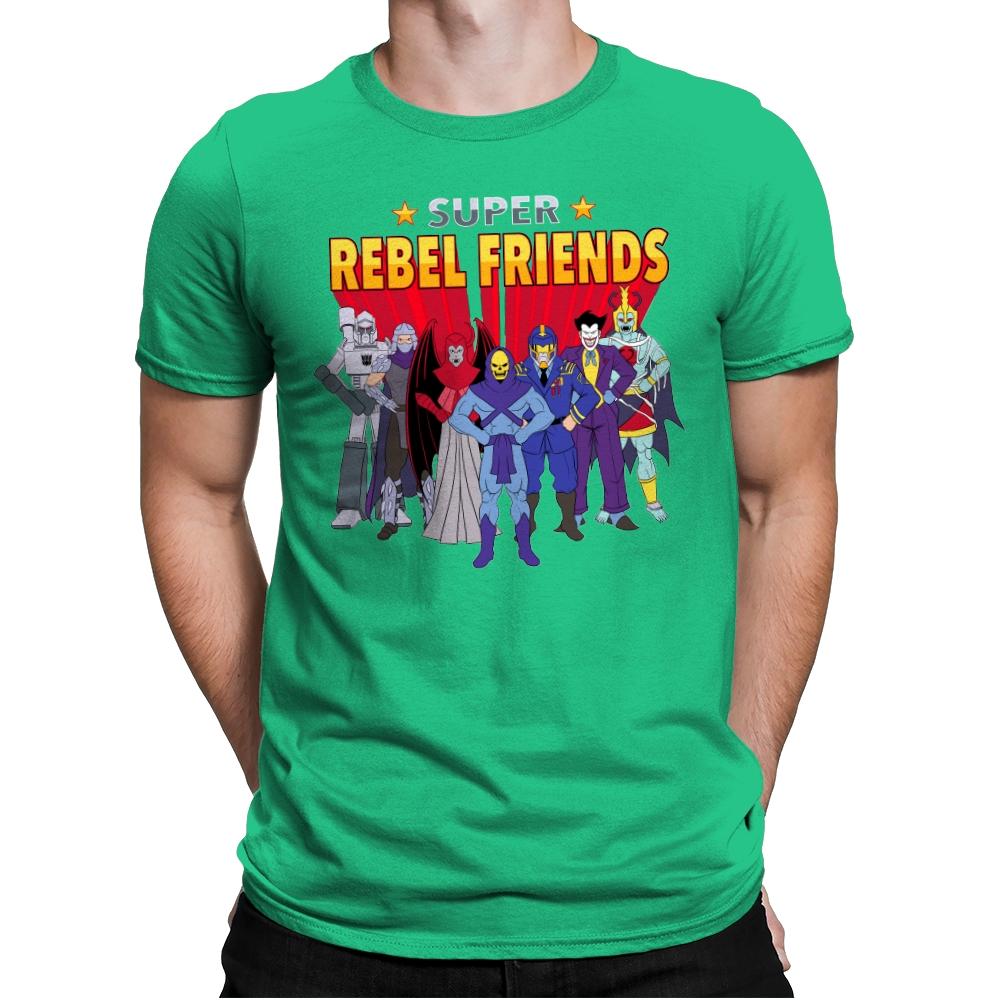 Super Rebel Friends - Mens Premium T-Shirts RIPT Apparel Small / Kelly Green