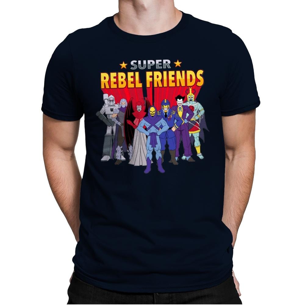 Super Rebel Friends - Mens Premium T-Shirts RIPT Apparel Small / Midnight Navy