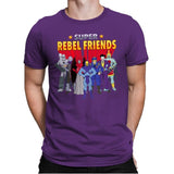 Super Rebel Friends - Mens Premium T-Shirts RIPT Apparel Small / Purple Rush