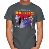 Super Rebel Friends - Mens T-Shirts RIPT Apparel Small / Charcoal