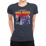 Super Rebel Friends - Womens Premium T-Shirts RIPT Apparel Small / Indigo
